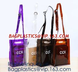 China Custom Logo Home Textile Clear Vinyl PVC Plastic Quilt Blanket Zipper Bag With Handles,promotional pvc shopping bag supplier