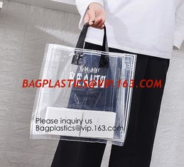China Manufacturer Custom Logo Transparent Clear PVC Plastic Portable Packaging Promotional Gifts Shopping Tote Bag, bagease supplier