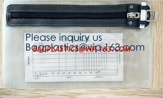 China Zipper Vinyl PVC Leather Bank Deposit Bags Bank Deposit Bag With Key Ring,Locking Courier Bag 1000 Denier Nylon Combinat supplier