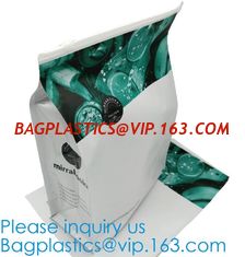 China Flat Bottom Zipper Stand Up Aluminum Foil Custom Zip Lock With Logo Snack Packaging Bags,Flat Bottom With k Zipper supplier