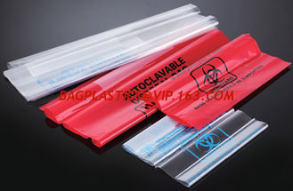 China Biohazard Bags, Red Polyethylene, 0.43 Gallon, 8.5W x 11 in,Biohazard Bag Holder Kit Steel wire frame, bagease, bagplast supplier