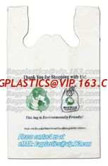 China Go Green Bamboo Biodegradable Eco-friendly Reusable Plastic T-Shirt Bags Handles Shopping,Compostable Grocery Shopping supplier