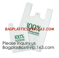 China Wholesale Factory Compostable Biodegradable Plastic T-Shirt Bags,Biodegradable Compostable T Shirt Garbage Bags On Roll supplier