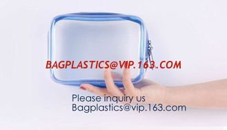 China PVC Transparent Vinyl Zipper Cosmetic, Toiletry Bag, Vacation, Bathroom, Storage, multipurpose bag,school, office, trave supplier