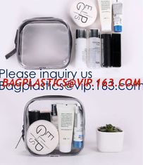 China TSA Air Travel Toiletry Bag Set with Zipper Vinyl PVC Make-up Pouch Handle Straps for Women Men, Roybens Waterproof Pack supplier