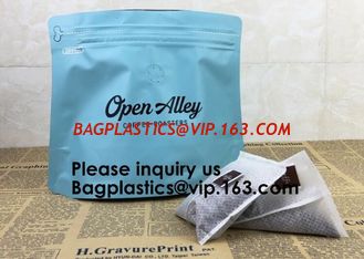 China Matte Metallic Color with Frosted Window Display Stand-Up k Bags,Aluminum Foil Back - Resealable k and Heat supplier