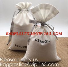 China Double Canvas Drawstring Bag Cotton Pouch Gift Sachet Bags Muslin Bag Reusable Tea Bag,Organic Cotton Reusable Produce B supplier