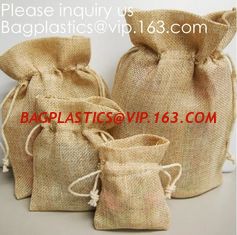 China Brulap Candy Bags with Ribbon String Birthday Wedding Party Gift Bags Jewelry Pouches DIY Craft Party Favor Jute Gift Ba supplier