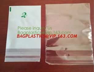 China PLA clear film bags, PLA clear bags, PLA sel seal eco friendly compostable corn starch 100% biodegradable plastic bag supplier