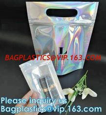 China Bagease Multiple Use Candy Pack Holographic Clear Front Packaging Zipper Bag Wholesale Retail Heat Seal Bag For Popcorn supplier