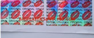 China Laser Film Holographic Sticker Label Custom Logo Printed For Attached On Bottle Glass Jar Plastic Bag Box, bagease supplier
