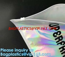 China Metallized mailer pac Hologram Shiny Foil Glamour Holographic Mailers Metallic Mailer Apparel garment clothes Packaging supplier