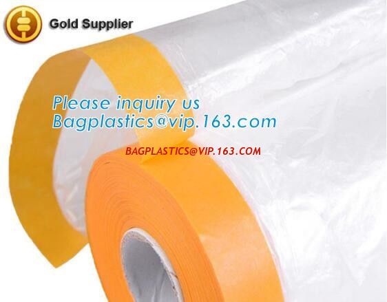 Pe Protect Cover Self Adhesive Mask Film Taped On One Side Plastic