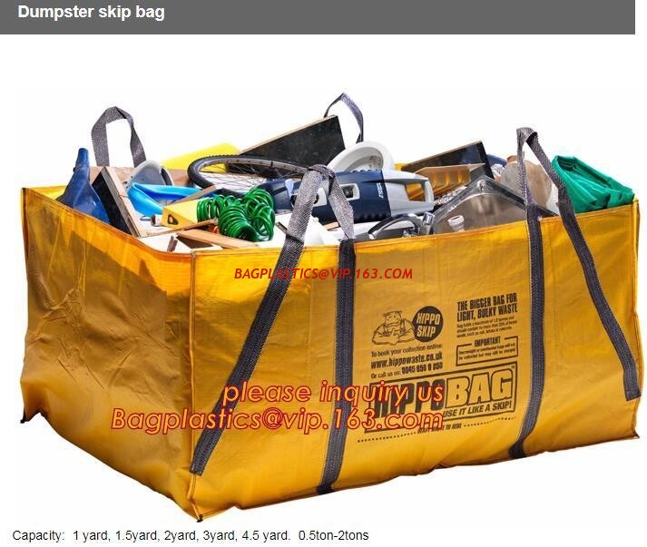 SKIP BAGS, DUMPSTER SKIP BAGS, Construction waste skip bag FIBC garbage