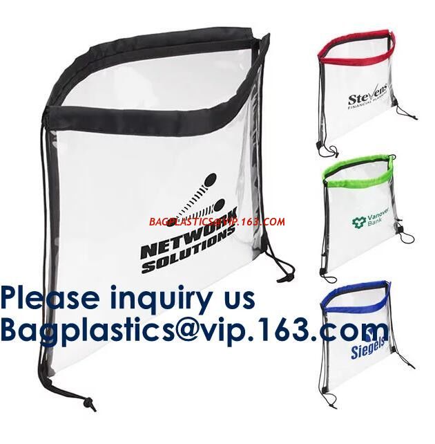 Promotion Small Cloth Gift Clear Pvc Drawstring Backpack Bag