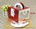 Custom artpaper handle cake box with PVC window, Sweet cake box with handle, cake box with window supplier