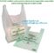 Compostable plastic vest handle bag shopping t-shirt bag, Biodegradable cornstarch eco friendly food waste bags supplier