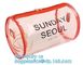 Stationery School PVC Pencil Bag, Barrel shaped travel cosmetic bag clear toiletry bag transparent pvc cosmetic bag for supplier