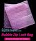 PE zipper bubble k bag with custom printed logo, Bubble Bag With Slider, Padded Pink Ziper Lock PE Bag, slider zip supplier