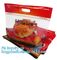Anti Fog Material Resealabele Plastic Hot Chicken Bag, slide zipper pet microwave oven roasting bag, OEM logo plastic PE supplier