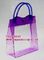 clear pvc packaging bag with handle for wine, vinyl pvc zipper gift tote bags with handles, gift bag with plastic snap supplier