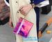 Personalized Womens Rainbow Color Shoulder Hand Bag PVC Clear Beach Bag, Handbag manufacturer China fashion ladies clear supplier