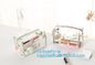 Travel Organizer Mini Cosmetics Clear Pvc Zipper Bag With Handles, vinyl pvc travel cosmetic packaging bag with zipper, supplier