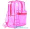 High School Pvc Backpack Bag In Bag In America With Cosmetic Bag, Clear pvc backpack, clear plastic bags, clear backpack supplier