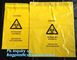 self seal adhesive biohazard waste bags clinical resealable hazardous removal bag, Sealing Tape Biohazard Waste Bags supplier