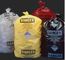 custom printed jumbo plastic garbage packaging plastic asbestos waste bag, poly asbestos warning printed burial bags supplier