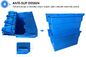 Heavy duty stackable attached lid turnover box, Stackable and nestable plastic shipping tote box for storage or moving supplier