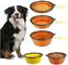 dog bowl plastic feeder pet cat food collapsible dog bowl silicone foldable dog food bowl portable travel pet water bowl supplier