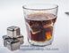 4pcs/set plastic box ice cube chilling stone set, FDA LFGB Stainless Steel Ice Cube Whisky Stone bar accessories, bageas supplier
