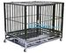 Full Size Outdoor Kennel Collapsible Portable Puppy Carrier Removable Tray Pet Crate Metal Dog Cage, stainless steel lar supplier
