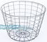 decorative laundry metal wire material storage basket, Vintage Metal Chicken Wire Removable Fabric Hanging Storage Baske supplier
