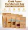 Kraft paper 3 side seal bag,kraft flat bottom bag, waterproof, moisture resistant, window bag, flat bottom bag,zipper se supplier