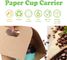 Cardboard paper coffee cup holder carrier,2 pack coffee cup drink paper carriers,Take Out 2 Pack Coffee Cup Drink Carrie supplier