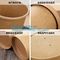 Eco Friendly Disposable takeaway food container Kraft Paper noodle bowls Hot Soup Cup With Paper Flat Lid bagease packag supplier