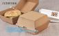 Eco Friendly Kraft Paper Takeaway Box Custom Food Packaging with Handle,Food Grade Paper Packing Burger Box, bagease pac supplier