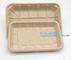 Biodegradable &amp; Compostable 8 inchSquare sugarcane trays,sugarcane pulp compostable serving tray,lunch tray bagasse suga supplier