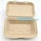 Compartment hinged container sugarcane bassage pulp food serving box 750ml bassage take out container bagplastics packa supplier