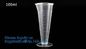 1L Clear measurement glass graduated cylinder jug for labor usage 200ml/400ml/900ml single wall water graduate measuring supplier