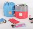 waterproof big container cylinder cosmetic make up bag with 3 mini bags, cosmetic bag, make up bag, bagplastics bagease supplier