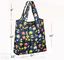 ECO Friendly nylon foldable reusable grocery bag 5 cute designs folding shopping tote bag fits in pocket bagease package supplier