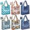 ECO Friendly nylon foldable reusable grocery bag 5 cute designs folding shopping tote bag fits in pocket bagease package supplier