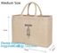 Custom eco friendly waterproof tote shopping jute pouch bag burlap linen packing gift bag with logo print bagease packag supplier