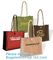 Wholesale jute tote bags with leather handles,Reusable natural color jute tote bag for shopping, Printed jute shopping b supplier