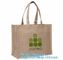 shoulder strap plain jute beach bags logo print jute shopping bag promotional hessian burlap tote jute bag bagease pac supplier