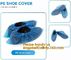 Safety Products Equipment Indoor Disposable medical plastic shoe covers waterproof PE CPE material,PE material blue shoe supplier