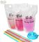 biodegradable eco-friendly FDA clear juice sealed drink pouches translucent reclosable hand held zipper plastic drinking supplier